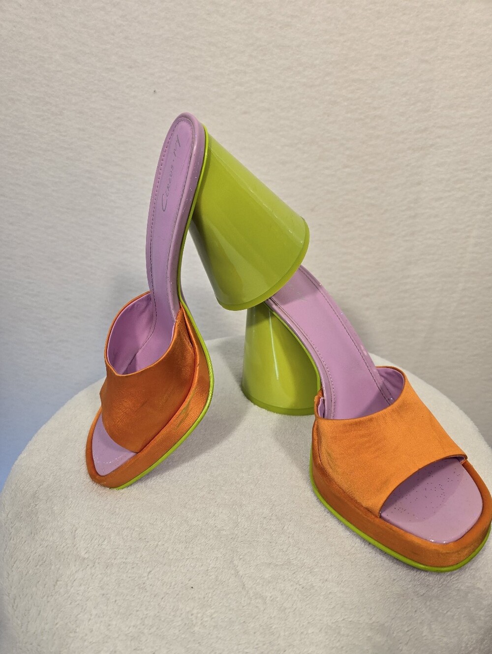 Circus By SAM EDLEMAN Barbiecore 4.5 Inch Cone Heel Retro Slide Cosplay Shoes7.5 - Picture 4 of 16
